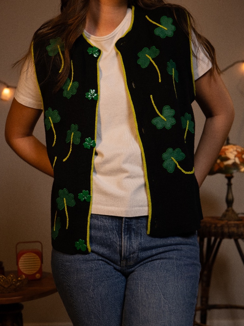 BellePointe Women's Black and Green Vest